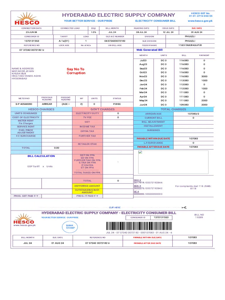 hesco bill online check