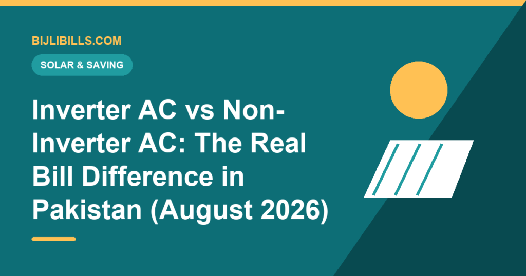 Two air conditioners side by side with a lower electricity bill under the inverter unit, illustrating inverter AC vs non inverter AC electricity consumption in Pakistan