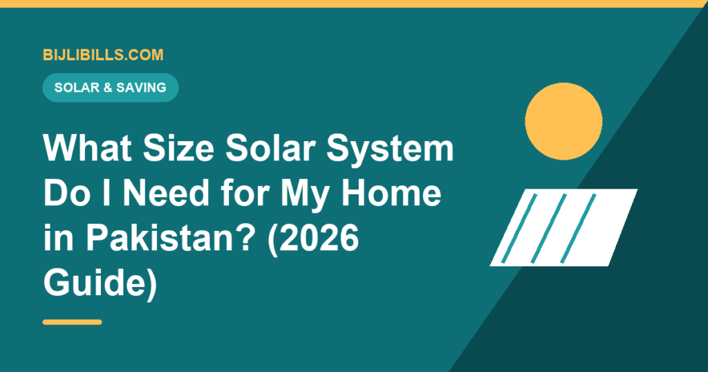 A Pakistani home rooftop with solar panels sized to the house's daytime electricity use, 2026